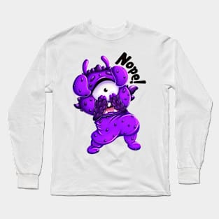 Scared Little Monster “Nope!” Long Sleeve T-Shirt